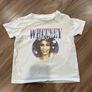 Whitney Houston Graphic Short Sleeve Tee Shirt White